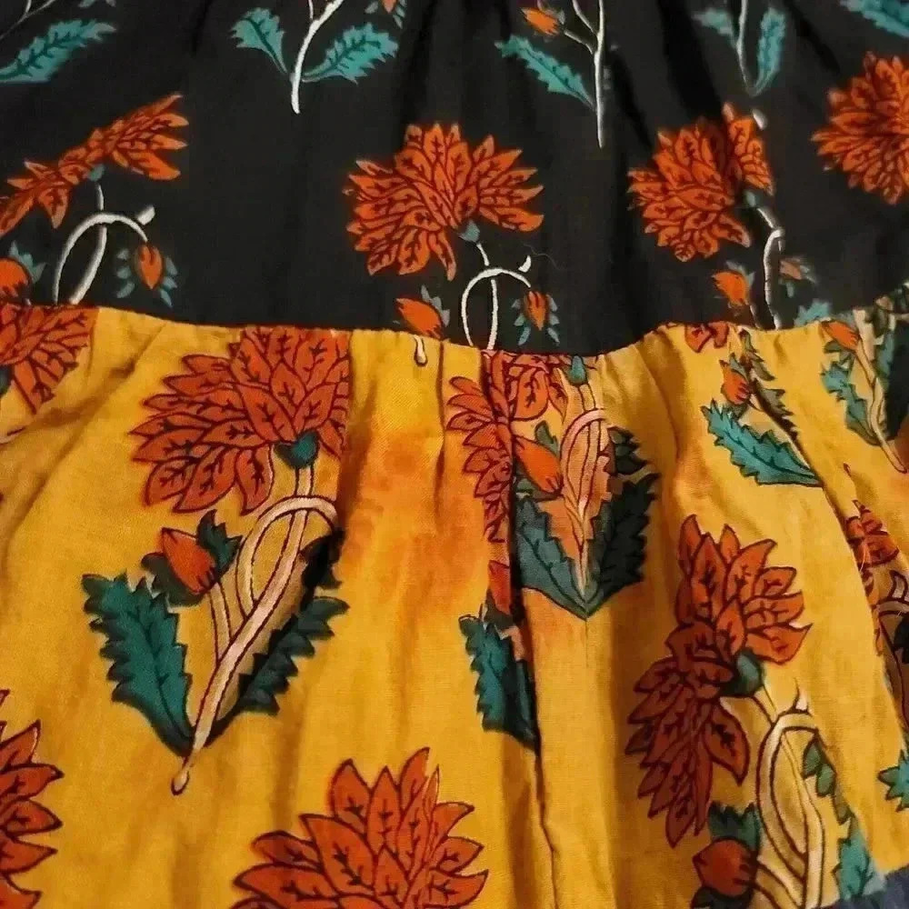 Bohemian Hippie Multi Pattern A Line Dress Size Small - Picture 11 of 13